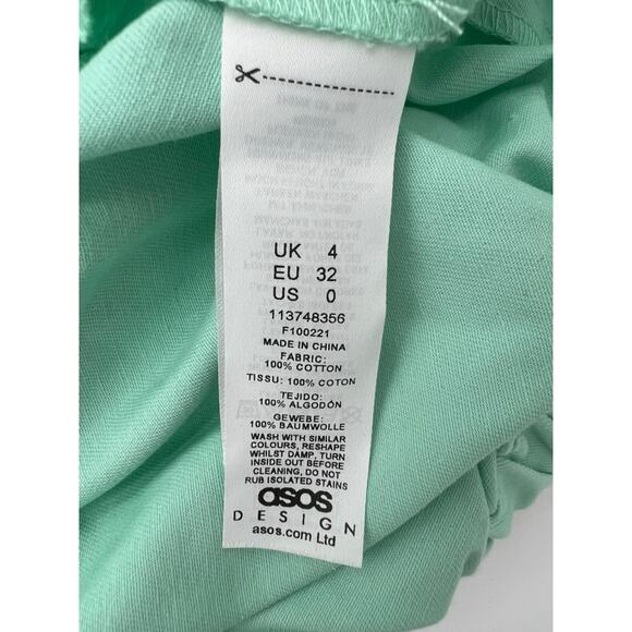 NWOT ASOS DESIGN Mint Green Bomber Jacket Pockets (Womens Size: 0) - Picture 9 of 11
